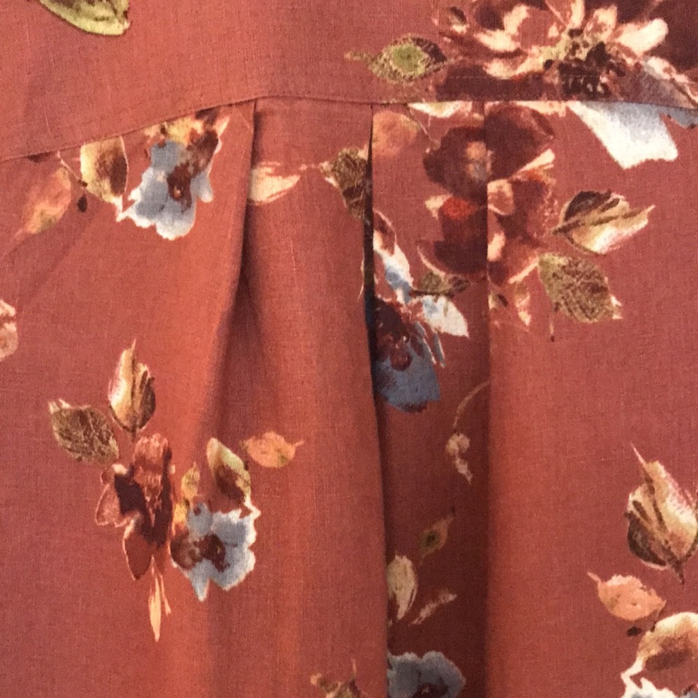 John Mark Linen Floral Blouse Size M - Picture 5 of 16